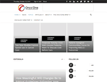 Tablet Screenshot of oncozine.com